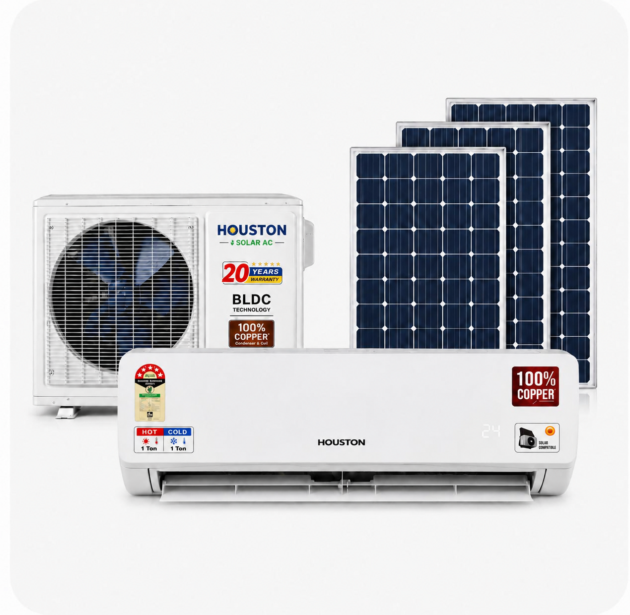 Houston Solar AC full set — help choosing the right tonnage for your room